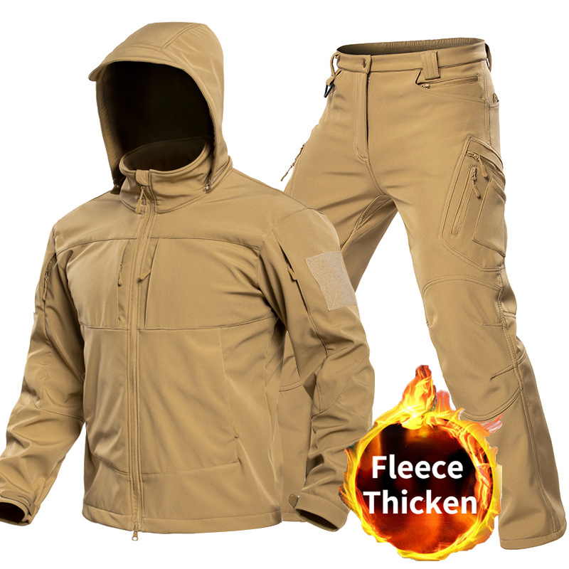 Winter Clothing Equipment - Męski taktyczny komplet softshellowy na zewnątrz
