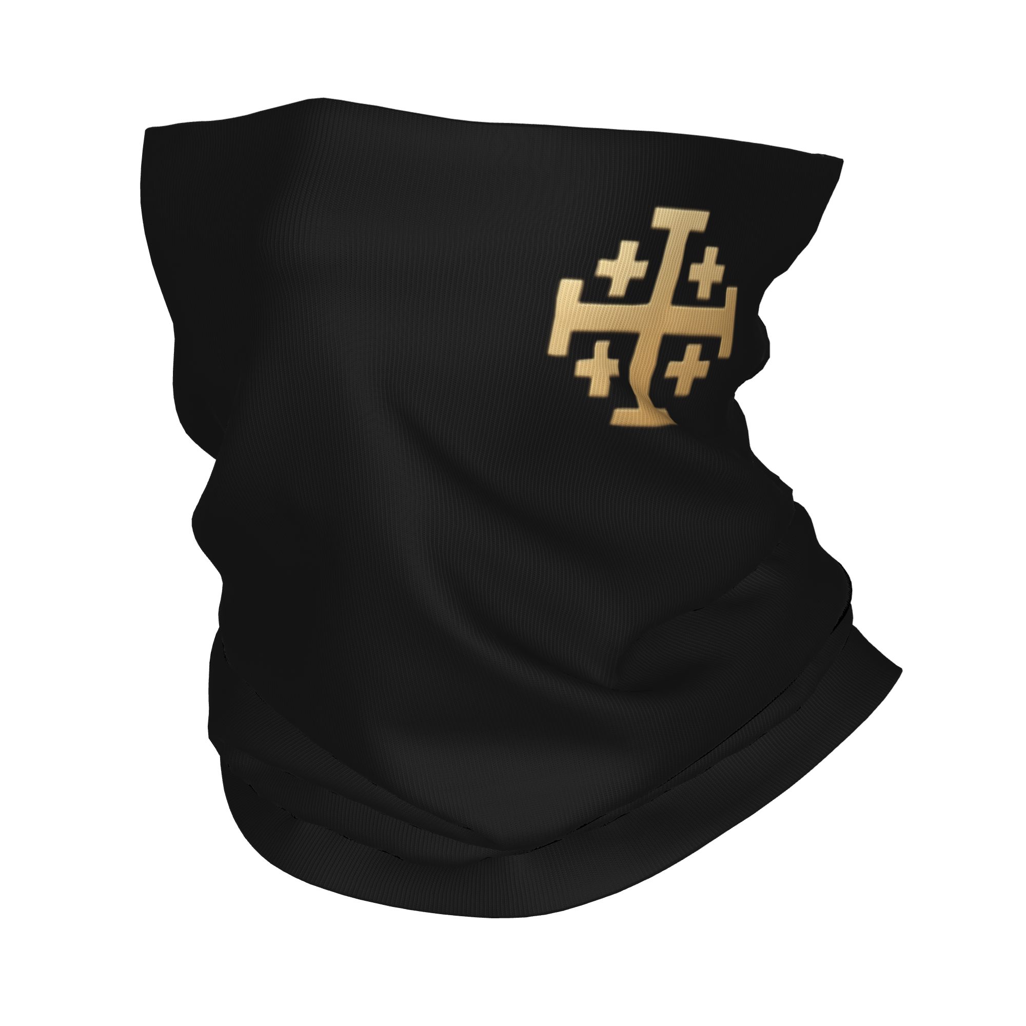 Wool Balaclava Knit - Krzyż Jerozolimski Rycerski Chrześcijański Bandana Ochraniacz