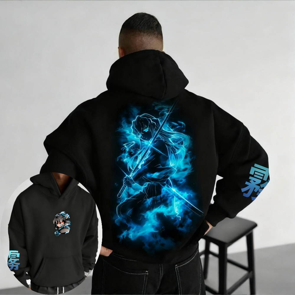 Winter Clothing Boys - Męska bluza z kapturem Demon Slayer
