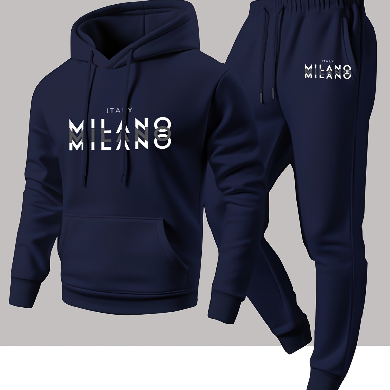 Winter Clothing Equipment - Modny męski zestaw sportowy: bluza z