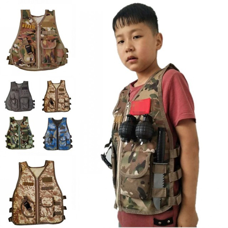 Winter Clothing Boys - Dziecięca Taktyczna Wojskowa Kamizelka Snajperska Myśliwska
