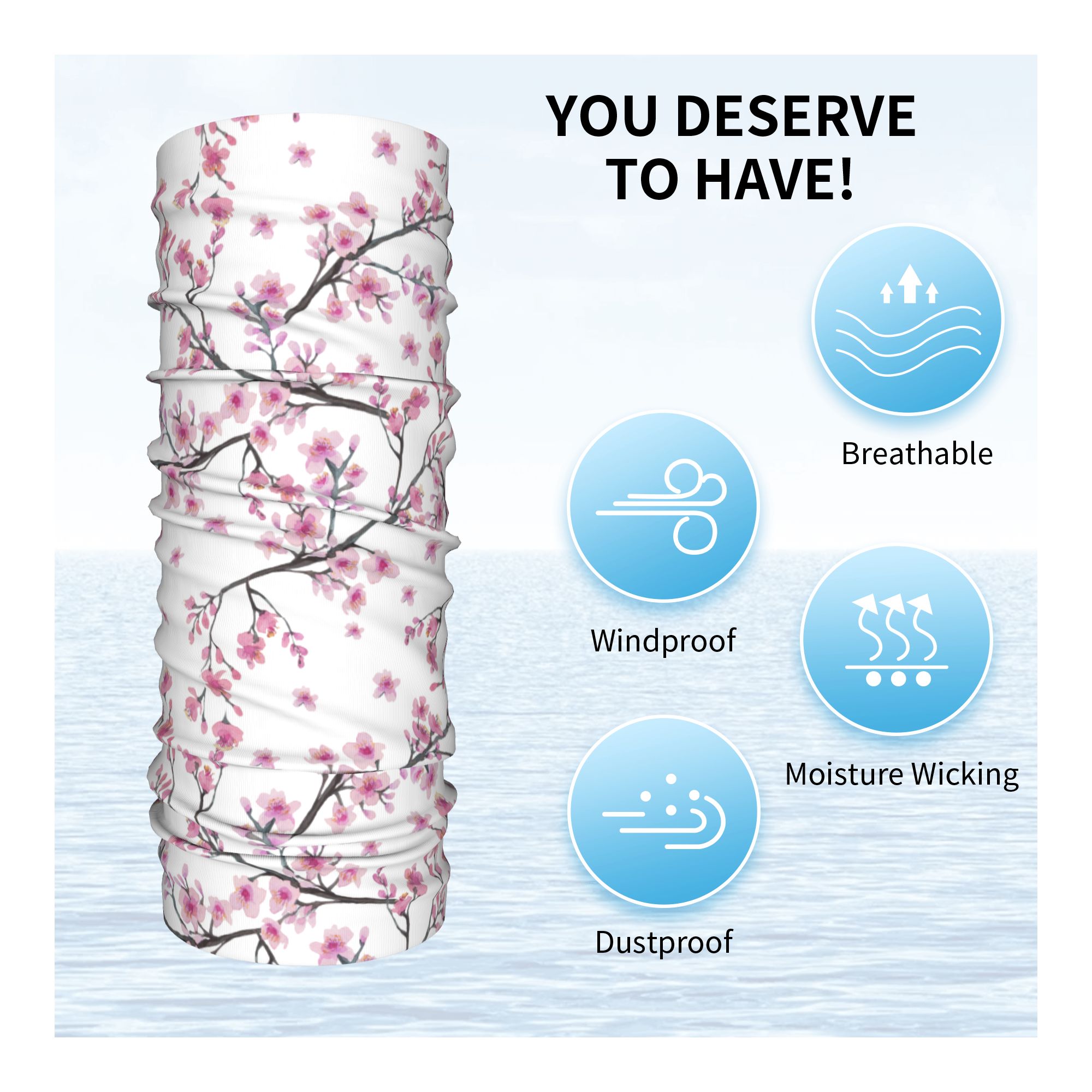 Japońskie kwiaty wiśni Sakura  – Wool Balaclava Knit recenzja i cena