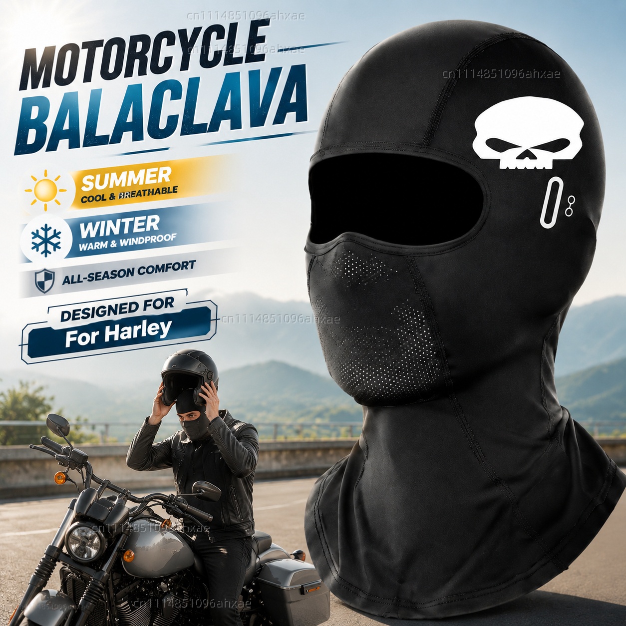 Kominiarka motocyklowa Harley  – Wool Balaclava Knit recenzja i cena